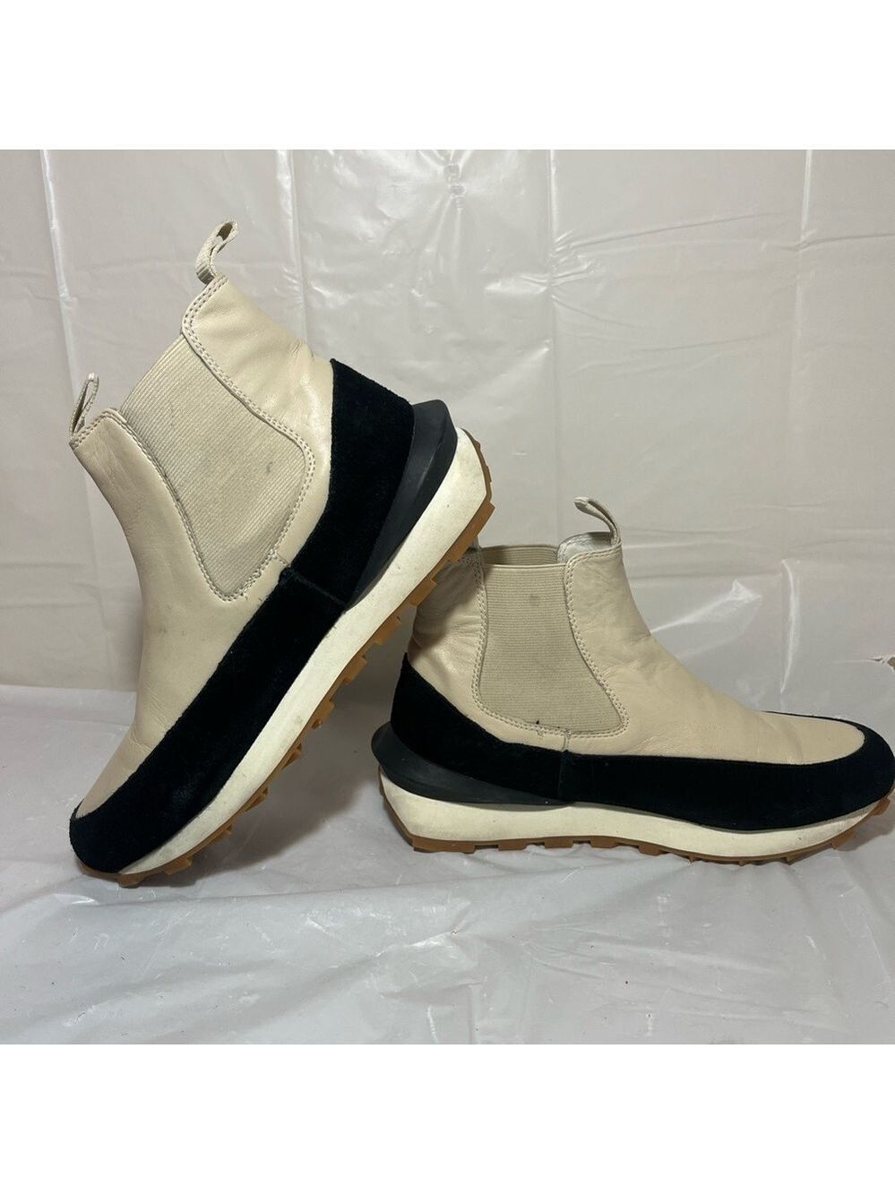 J/Slides Eloise Beige Ankle Booties Boots Shoes